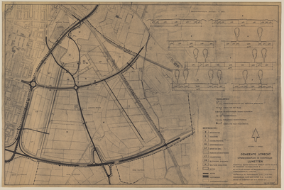 217396 Plattegrond voor het uitbreidingsplan Lunetten te Utrecht.